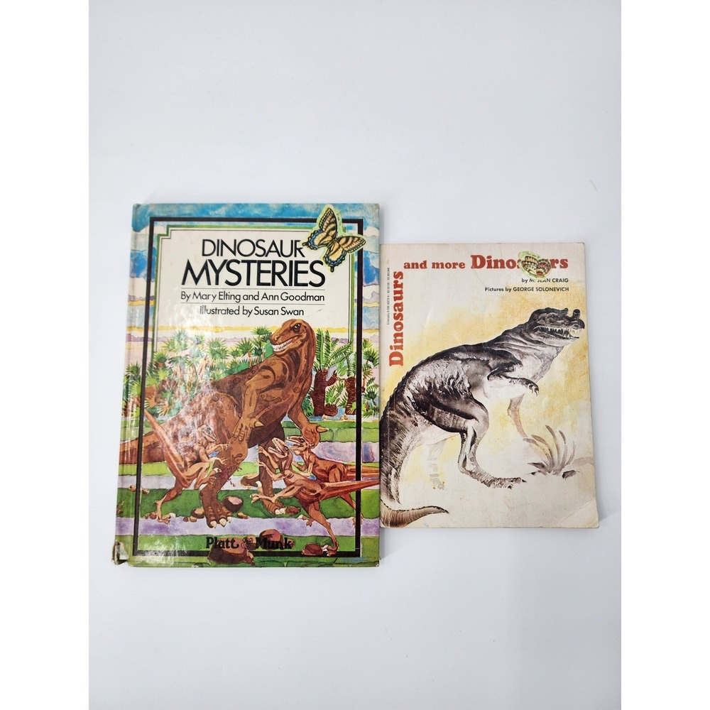 Vintage Dinosaur Books Dinosaur Mysteries Platt Munk & Scholastic Dinosaurs Set